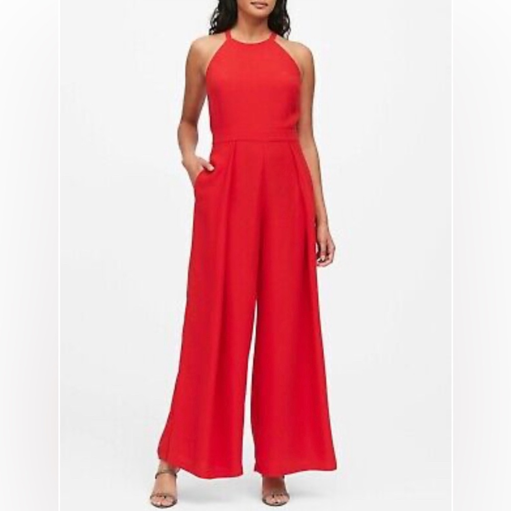 Red banana republic jumpsuit size 4
